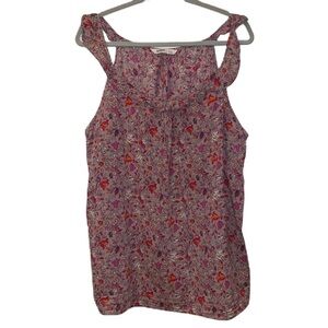 Old Navy XL Tan and Pink Floral Tank